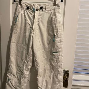 White “Liquid” “kids/ junior size large Snow Pants
